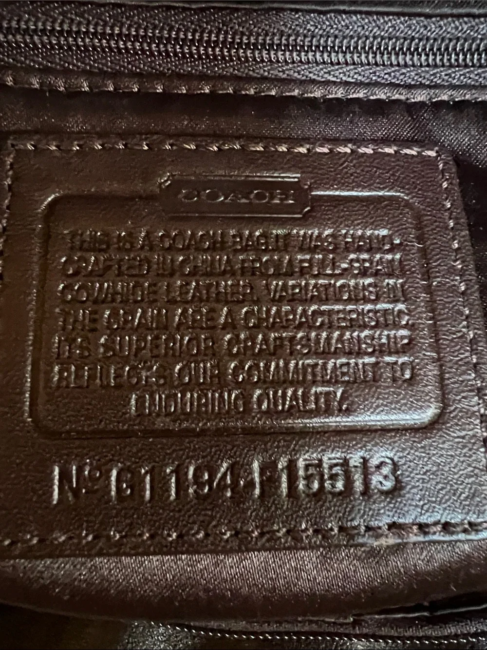 Coach Brown Leather Shoulder Bag with Gold Hardware - Picture 8 of 10